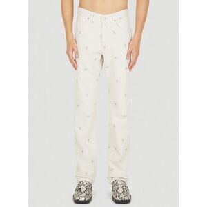 Martine Rose Men Relaxed Floral Print Jeans